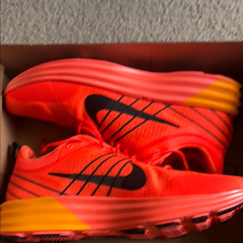 Nike Orange and Black Athletic Sneakers